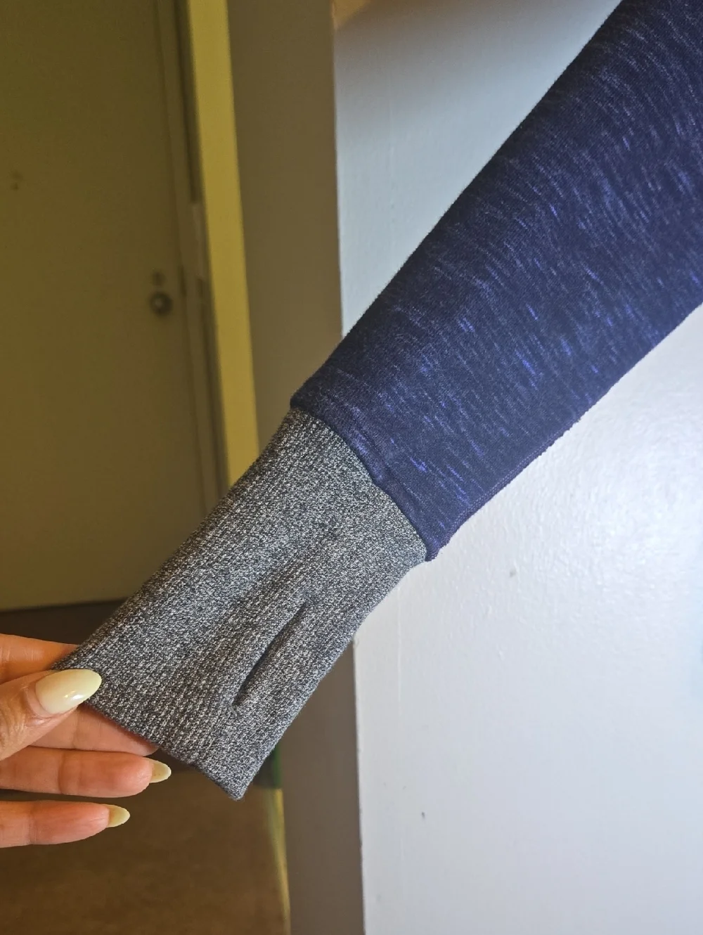 Lululemon Scuba Hoodie Womens Blue Heathered Full Zip Activewear Jacket